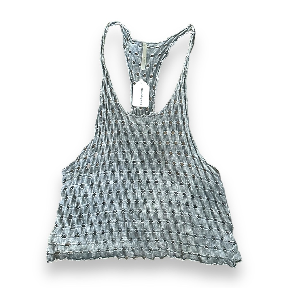 Something Else holey racerback tank top